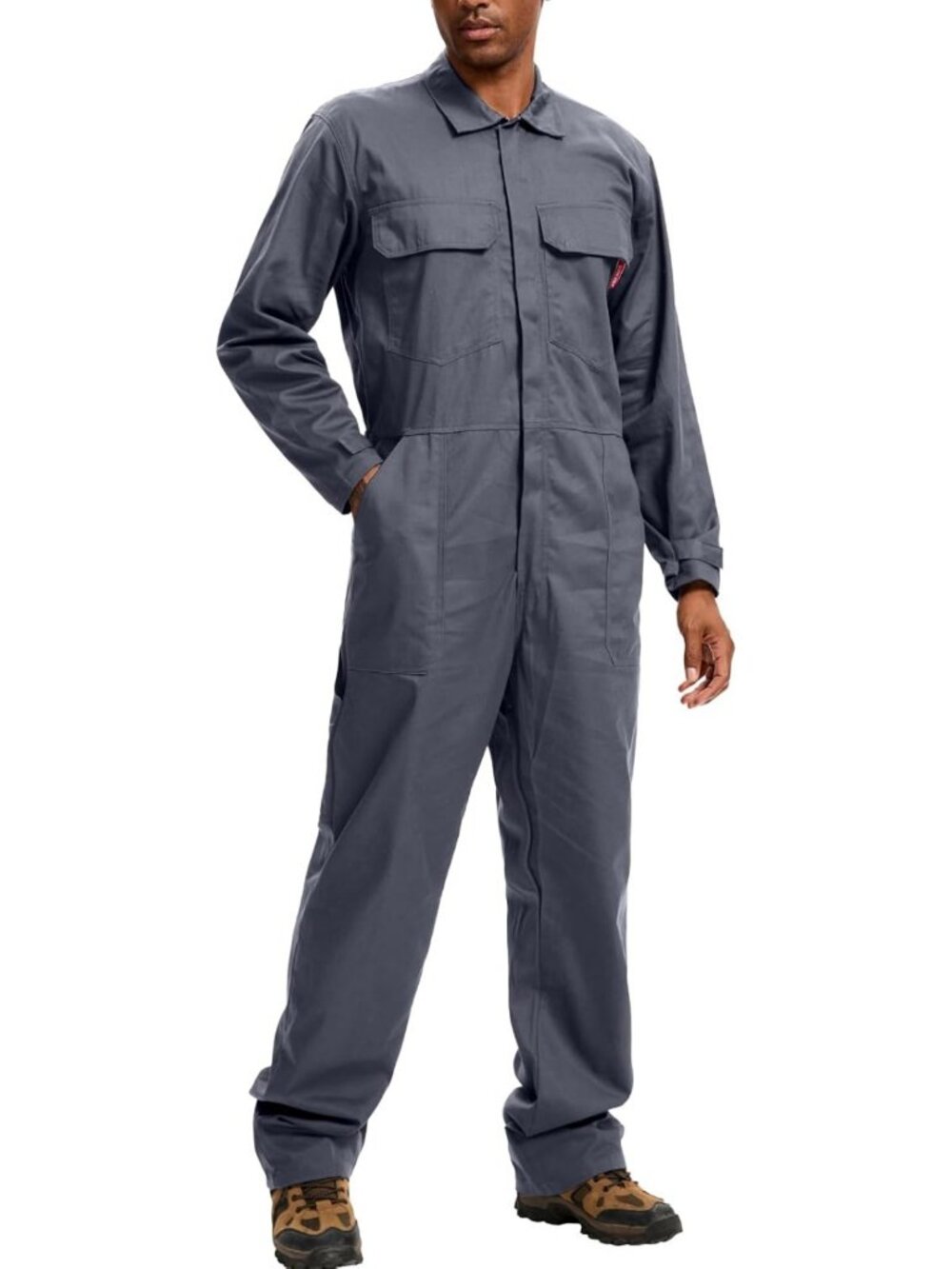 Men's Long Sleeve Coveralls Jumpsuit with Multi Pockets - Durable Workwear